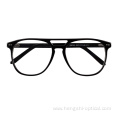 Hot Sale Retro Vintage Classic Acetate Cheap Optical Frame Blue Light Double Bridge Eyewear